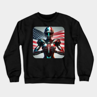 American Woman NFL Football Player #3 Crewneck Sweatshirt